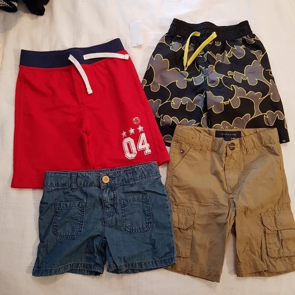 Carter's, Toughskins, Hilfiger Boys shorts bundle 4 & 4T 3 shorts 1 swim shorts